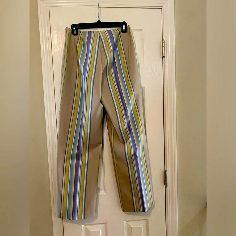 Tommy Bahama Silk Striped Wide Leg Pants Size 2 NWT